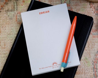 A6 Unlined Ideas Pad - Mind Dump Notepad - WFH Planner Pad - To-Do List - Everyday Planner - Retro Stationery Doodle Pad