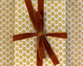 Mid-Century Shapes Wrapping Paper Sheet - Green Bold Geometric Gift Wrap - 700mm x 500mm - Abstract Patterned Birthday Gifting