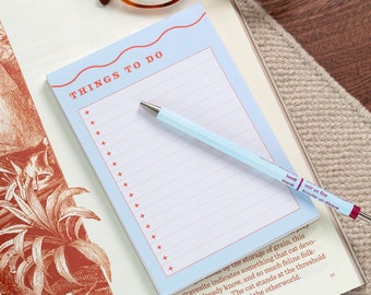 Blue Wiggle Notepad - A6 List Pad - To-Do List - Tear-Off - Pocket Notebook
