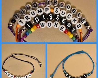 Customizable Beaded Friendship Bracelet: Inspirational Word Jewelry