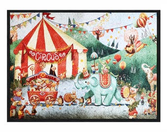 Rompecabezas de circo, 520 piezas, arte dibujado a mano / YOYO WHIMZZIPCE