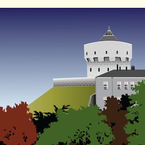 Fine Art Print Millmount, A5-Postkarte, zuhause Geschenke, Illustration bunte künstlerische Wand-Kunst - Drogheda Druck