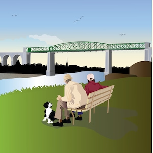 Der Viadukt - Drogheda Druck A5 Postkarte