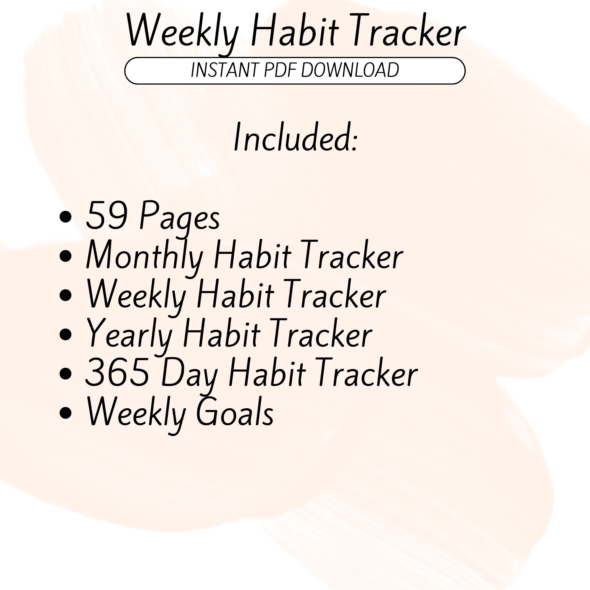 Weekly Habit Tracker Printable, Habit Tracker Template, Routine Tracker ...