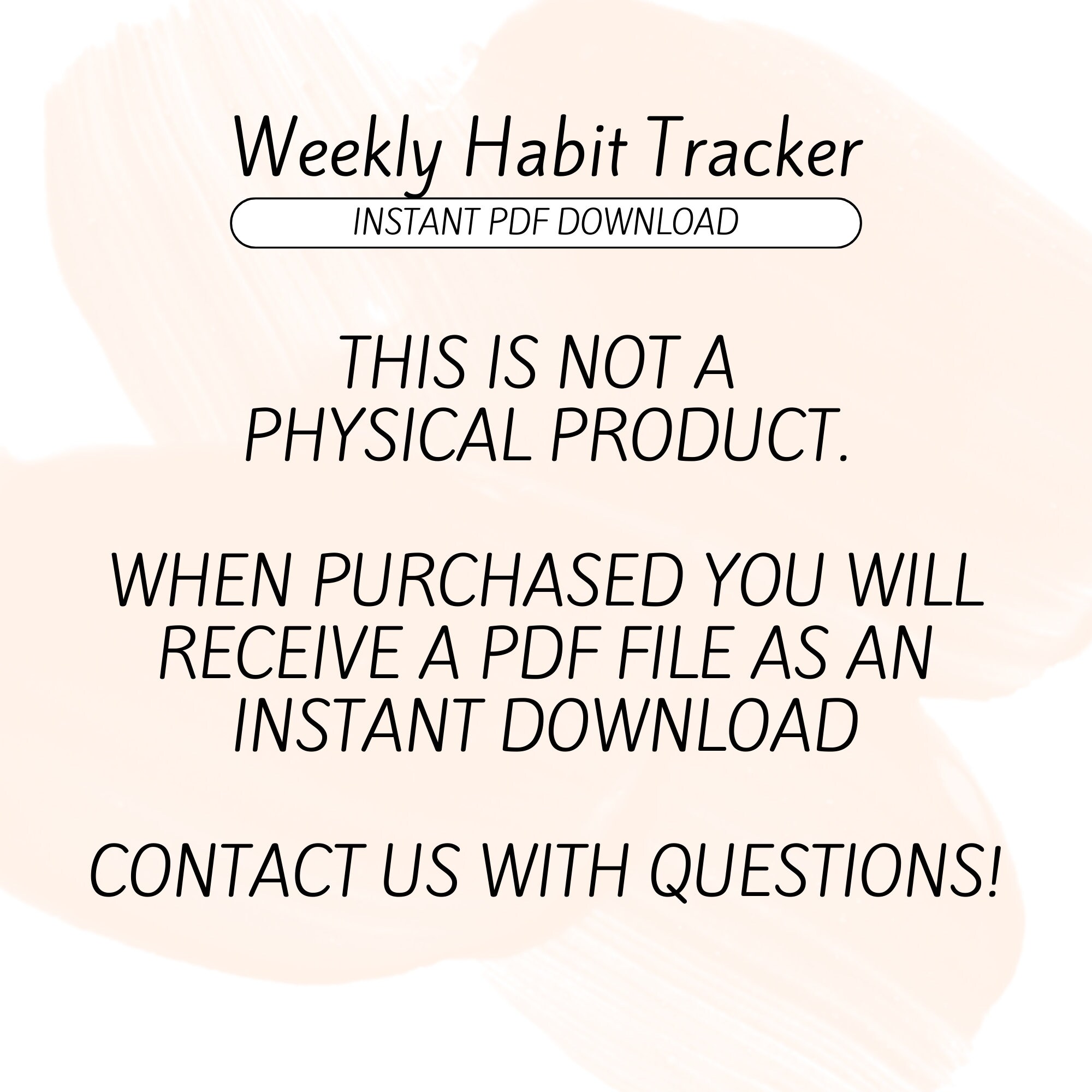 Weekly Habit Tracker Printable, Habit Tracker Template, Routine Tracker ...