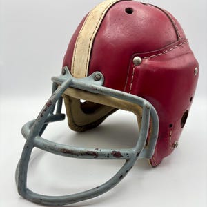 1950's Macgregor H612 Vintage Leather Football Helmet - Etsy 1950's Macgregor H612 Vintage Leather Football Helmet - Etsy