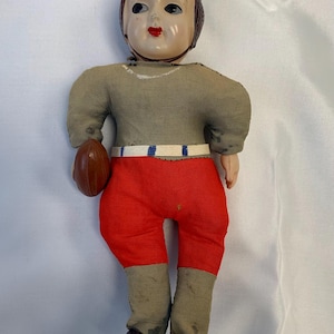1930&#39;s - 1950&#39;s Vintage Celluloid Football Player - 8&quot; Doll