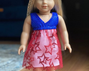 my life our generation 18 Doll Red Skulls Dress Retro fits American girl