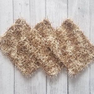 Set of 3, Dish Scrubbies,  Ecofriendly Gift, Reusable Dish Sponge, Crochet Dish Scrubbies, Dish Cloth Scrubber, Housewarming Gift