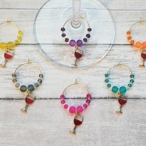 Ciondoli per bicchiere di vino, pennarelli per vino, set di ciondoli per vino, regalo per l&#39;inaugurazione della casa, regalo per gli amanti del vino, regalo per l&#39;ospite, accessori da bar, casa e soggiorno