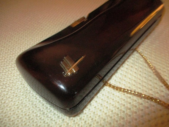 Vintage Tortoise Shell Lucite Translucent Purse-Ac