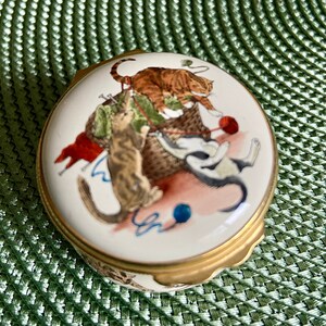 Halcyon Days Enamel Cat Box - Etsy
