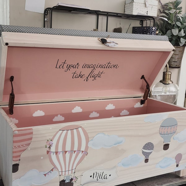 Personalized Toy Chest Bench Etsy