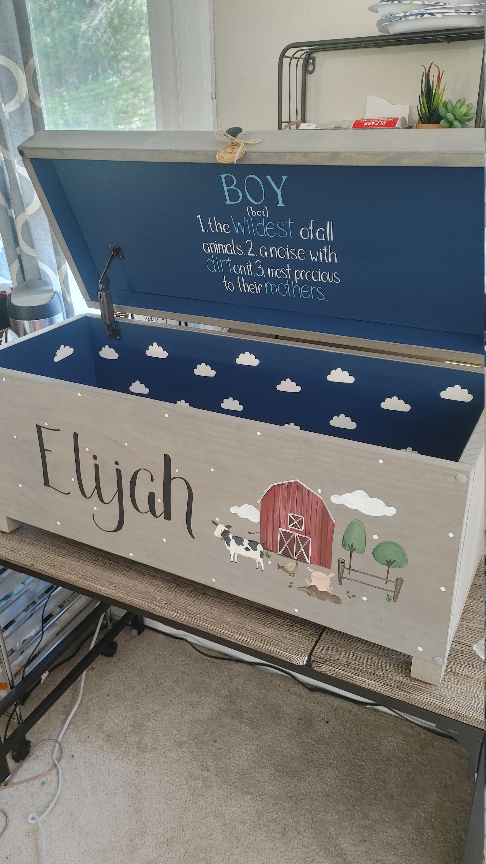 Toy Box Farm Yard Toy Chest Toy Bin Kids Toy Chest Etsy