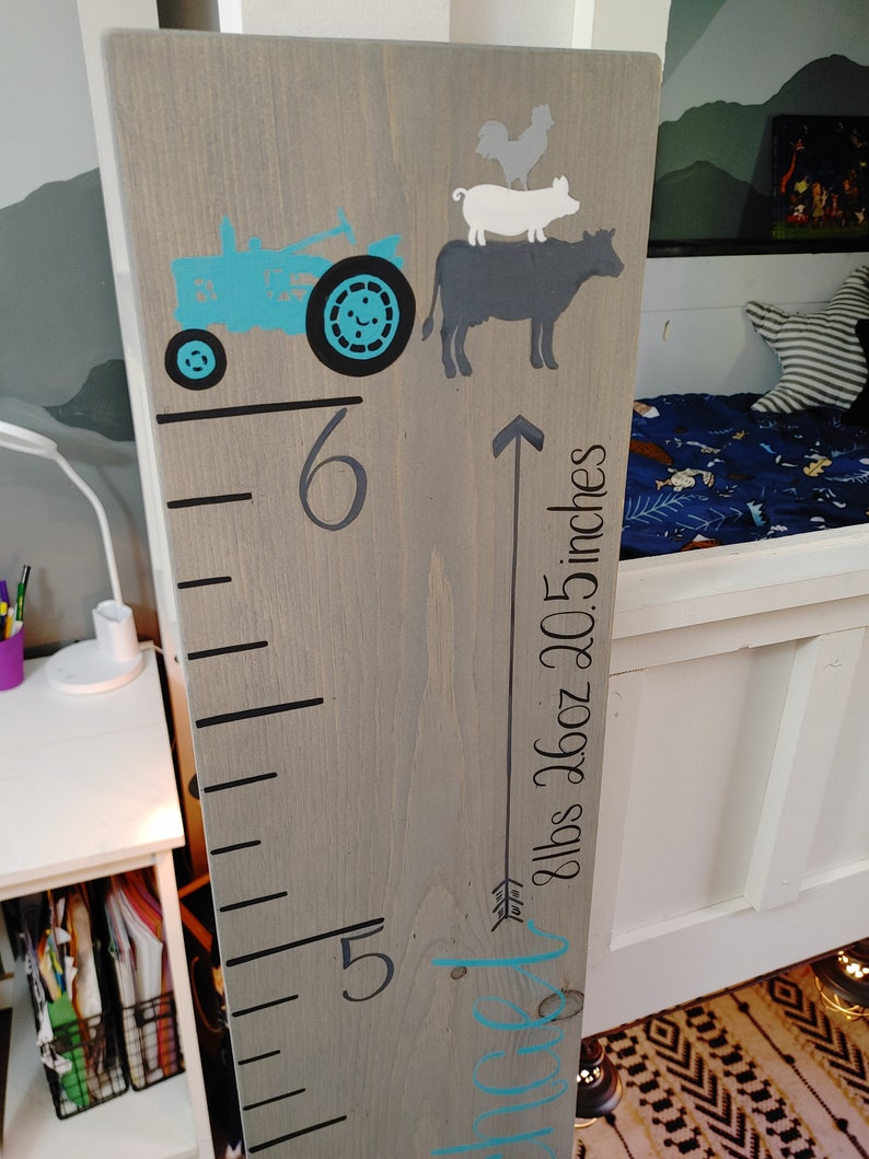 Kids Height Board / MATCH Your Toy Box / Nursery Measure Board - Etsy