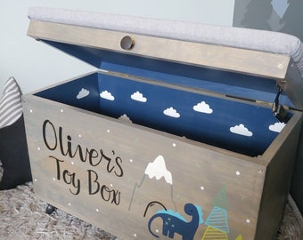 Toy box | Rolling toy box | dinosaur toy bin | Kids toy chest | wood toy box | dino | personalized name | custom toy box | dinosaur toy box