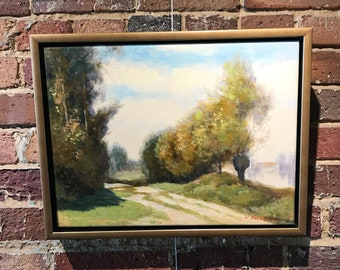 Memory Lane - canvas in floating frame