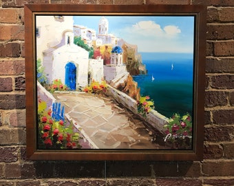 Ocean View - Canvas framed with floating frame