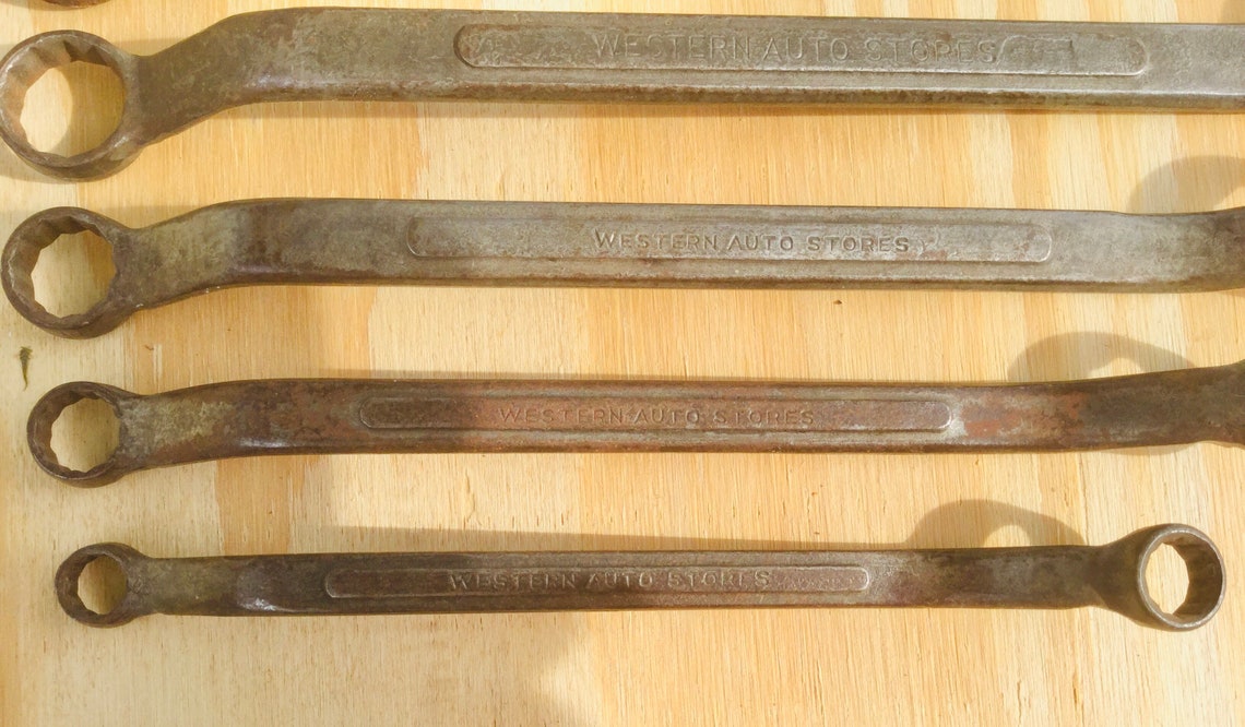 5 Vintage Western Auto Wrenches Etsy