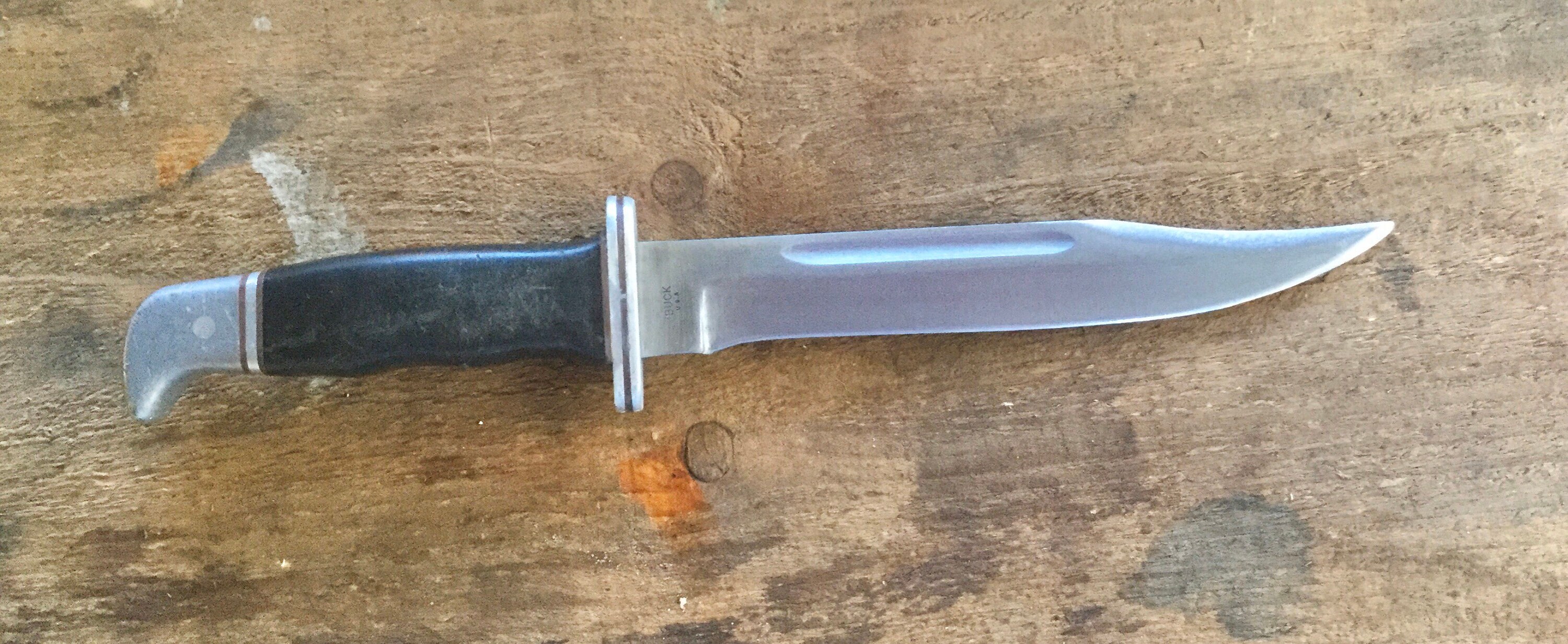 Vintage Buck USA Fixed Blade Knife Etsy