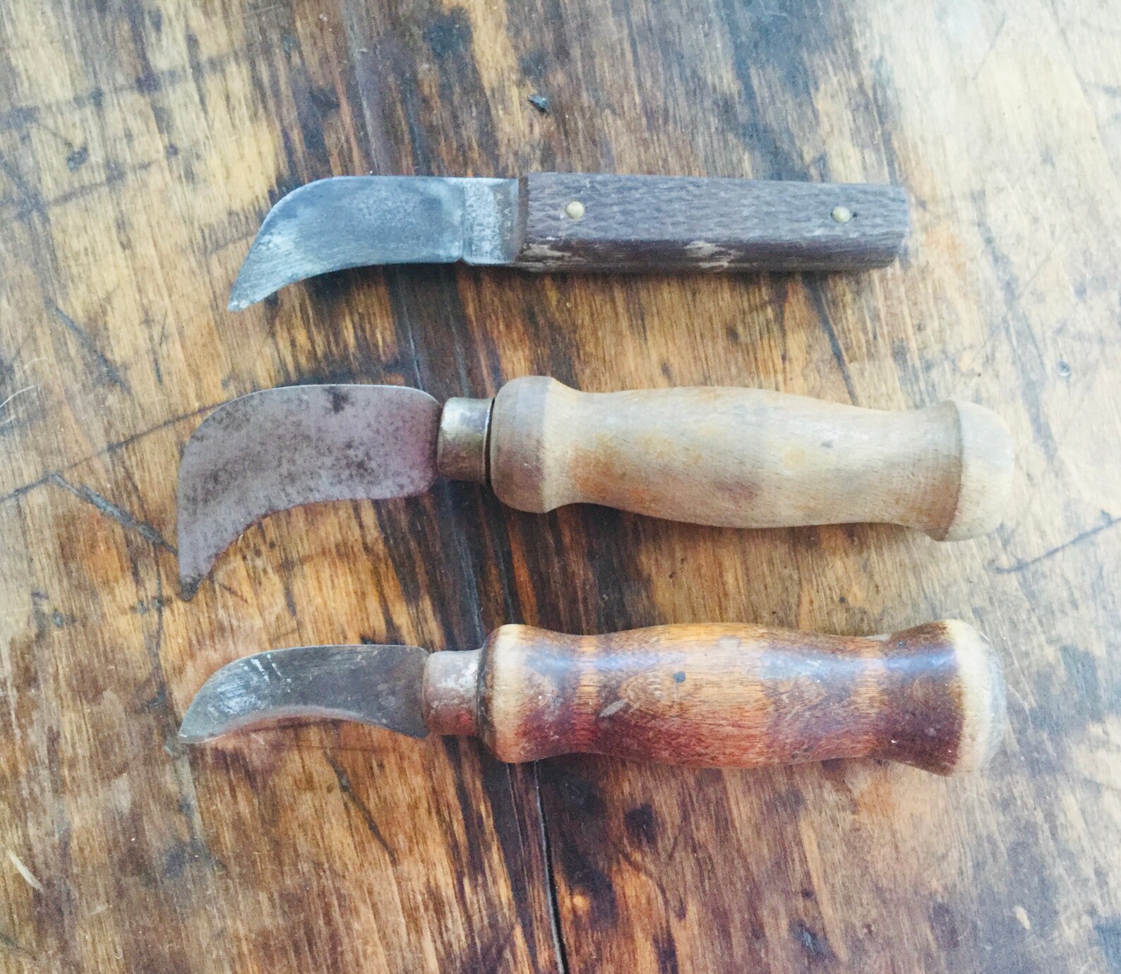 Vintage Linoleum/ Vinyl Knives3 Lot Etsy