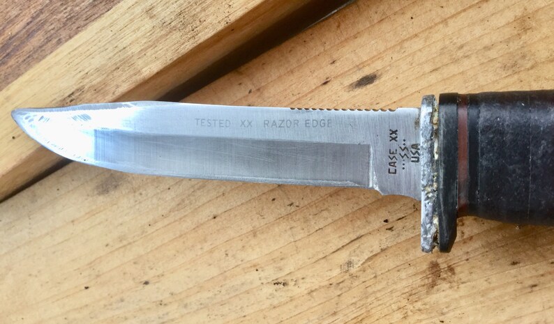 Vintage CASE Tested XX 3 Finn Fixed blade Knife,5 Dot