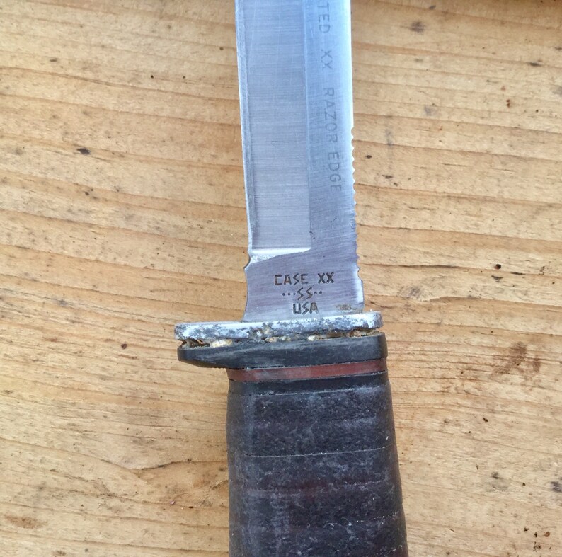 Vintage CASE Tested XX 3 Finn Fixed blade Knife,5 Dot