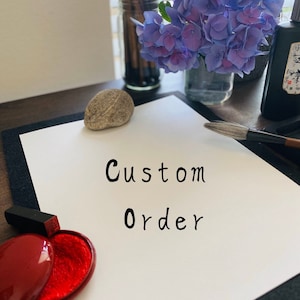 Custom order,Japanese calligraphy ,Washi, commission work