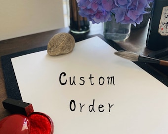 CustomOrder, Your favorite word, kanji ,Shodo, Zen, Japanese Original Calligraphy,Customize ,Wall Art Gift