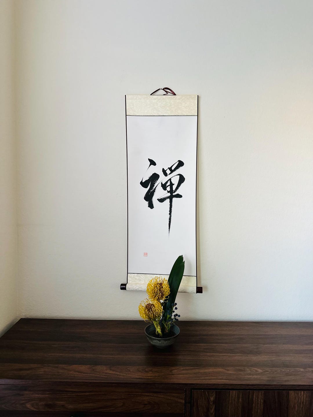Zen 禅 Kakejiku, Scroll, Japanese Calligraphy, Shodo, Kanji, Wall Art ...