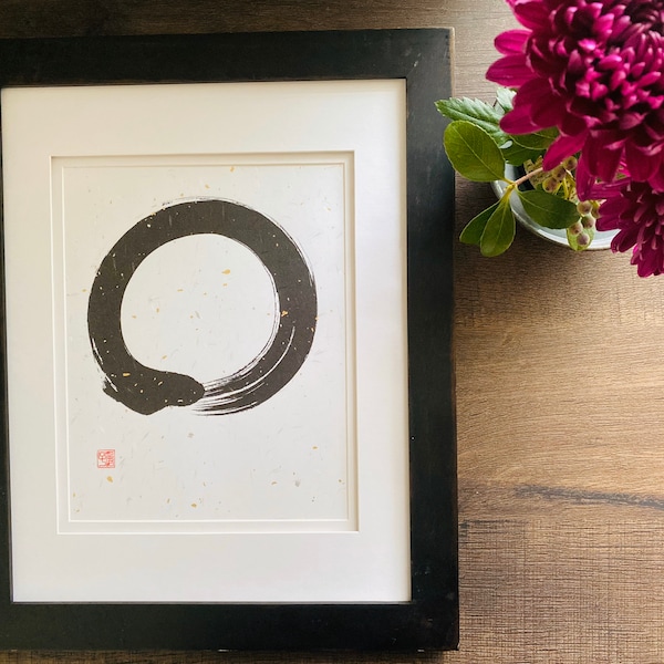Enso Circle Metal Zen Wall Art Etsy