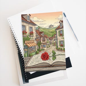Charming Illustrated Journal - Ruled Line, Travel Journal, Gift for Writers, Diary, Decorative Notebook, Creative Planner