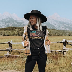 Jesus Fall Flannel Yellowstone Shirt Yellowstone Gifts - Etsy