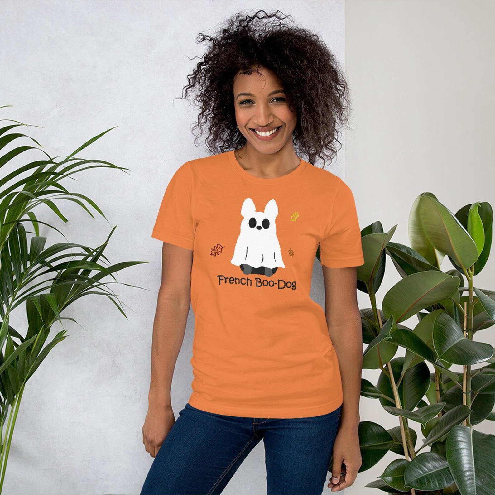French Bulldog Halloween Camiseta French Boo Dog Frenchie Etsy