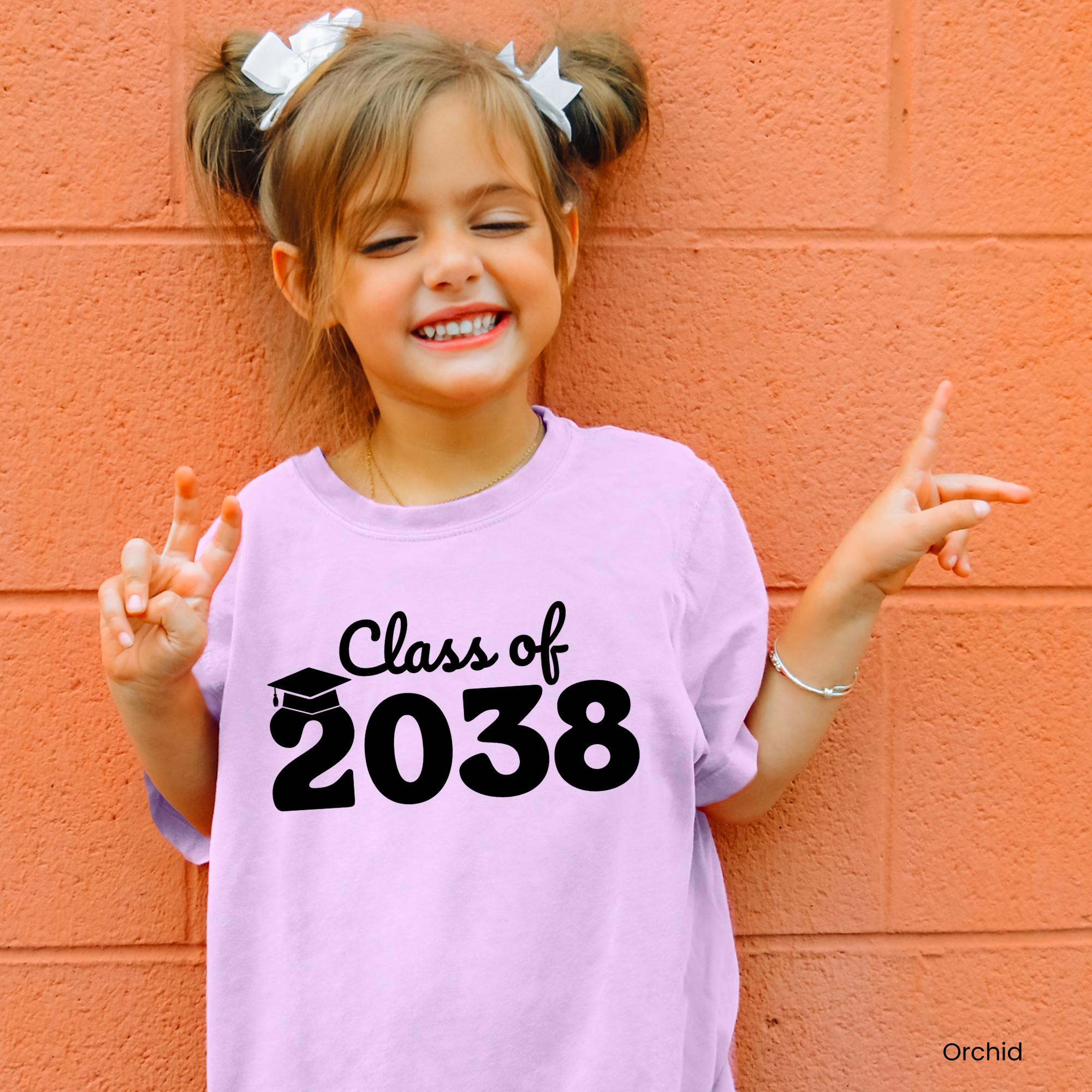 Class of 2038 Handprint Shirt, First Day of School Shirt, Grow With Me Shirt, Photo Day Shirt, Kinder Through 12th
