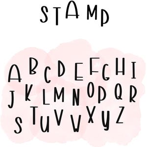 Juego de sellos con letras manuscritas gruesas para pinceles de sellos digitales Procreate para caligrafía y letras Descarga instantánea