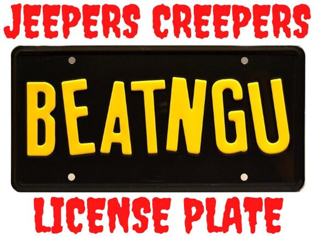 Jeepers Creepers Creeper License Plate Truck Weapon Custom Etsy