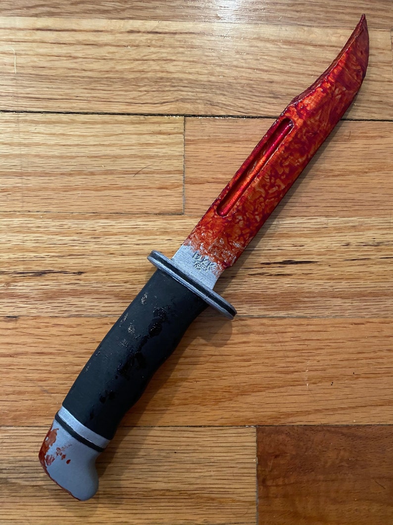 BLOODY Ghostface Killer Buck 120 Scream Knife Costume Prop Etsy