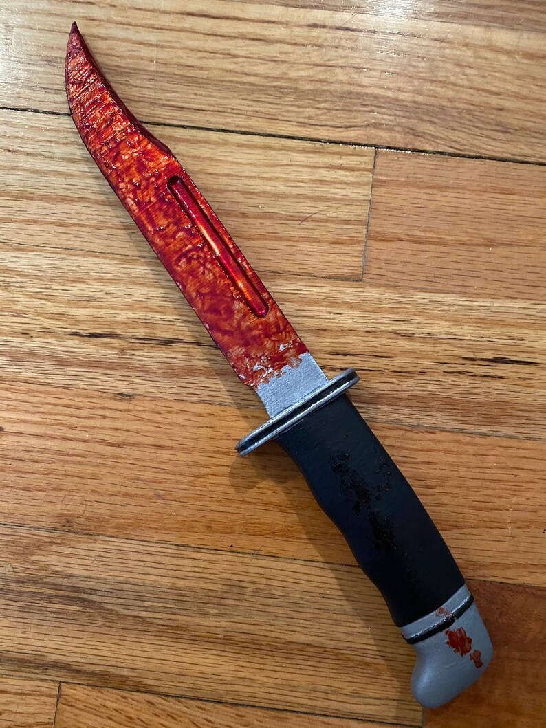BLOODY Ghostface Killer Buck 120 Scream Knife Costume Prop Etsy