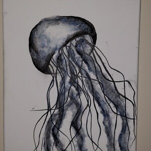 Original Watercolor jellyfish painting