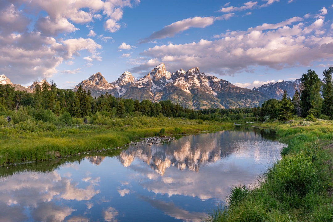 Sunrise With the Grand Tetons - Etsy