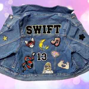 Red denim jacket size 18 sales