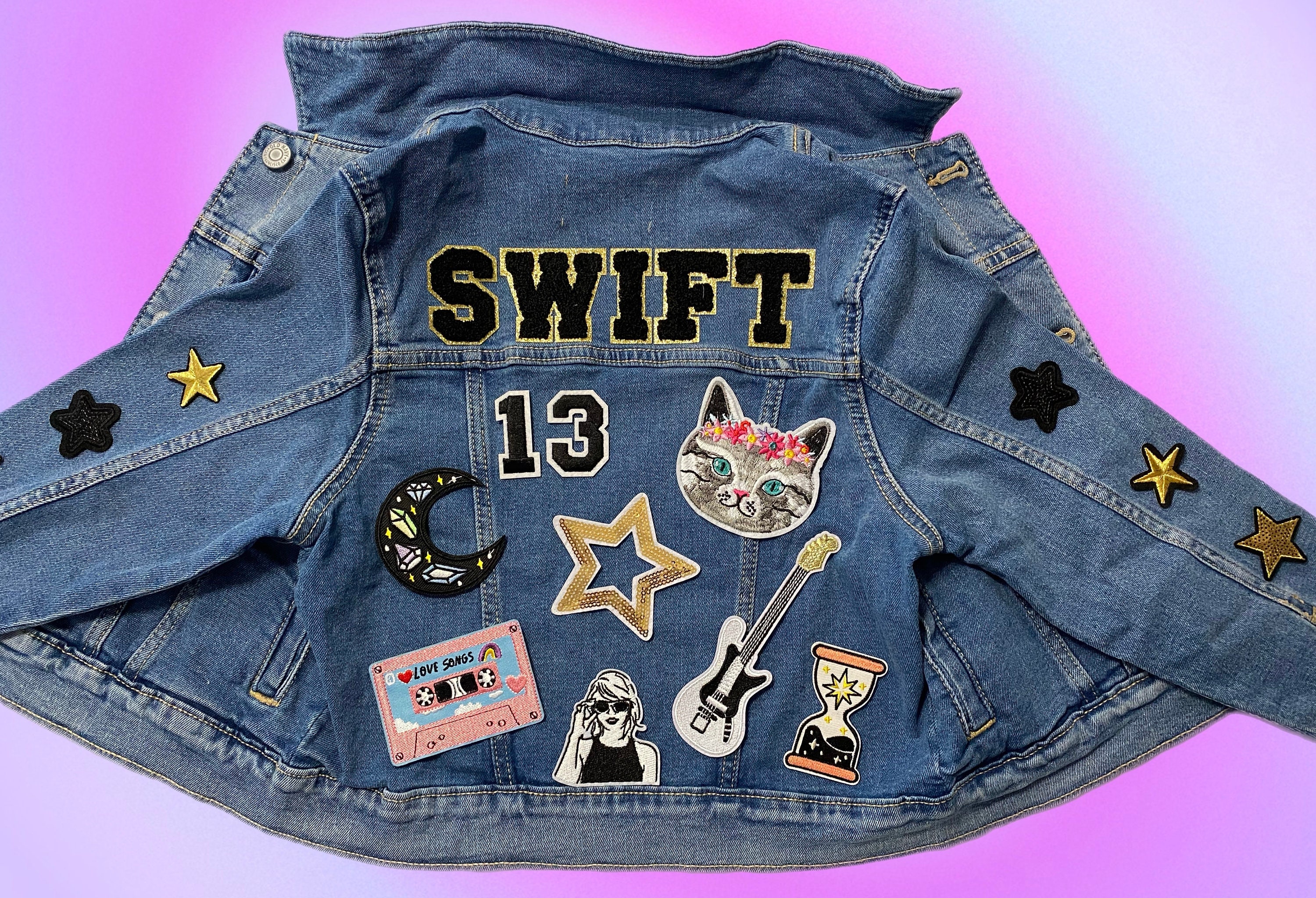 taylor swift iron on patches on jeans｜TikTok Search