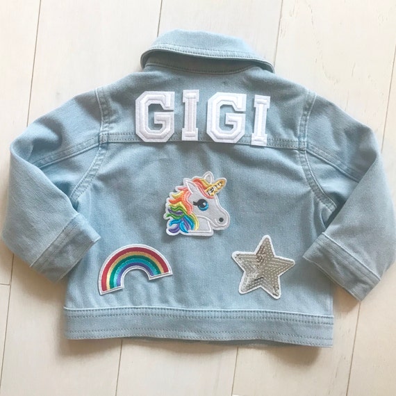personalized jean jacket for baby