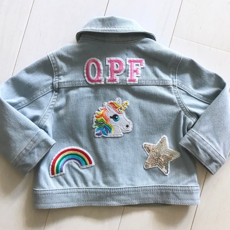 Baby Denim Jacket Personalized Custom Jean Patches Etsy