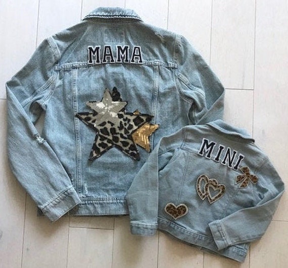 mama and baby jean jacket