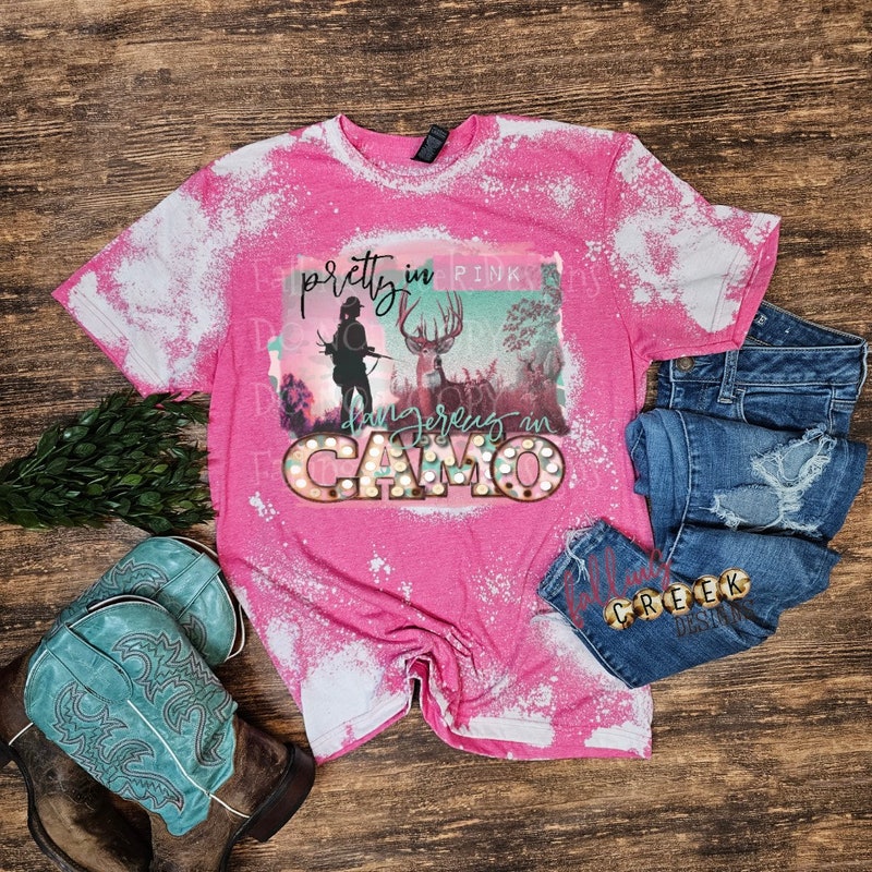 Hunting Season with Pink Bows - T SHIRT - (Bella)