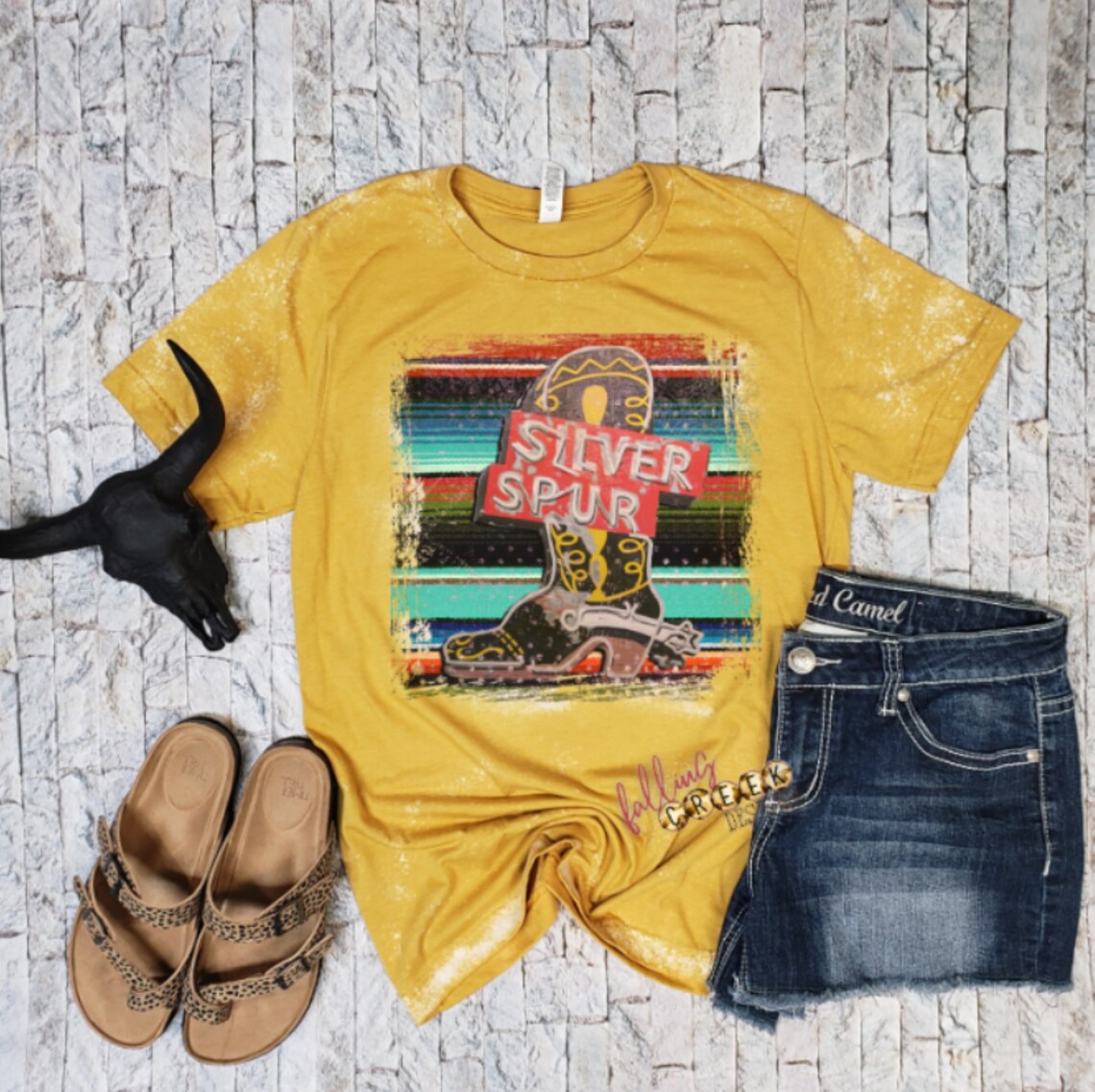 mustard bleached shirt