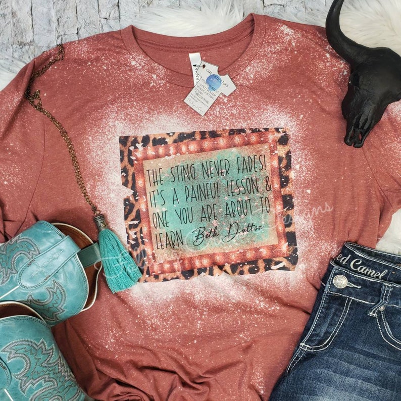 Beth Dutton Yellowstone bleached unisex fit t-shirt. The | Etsy