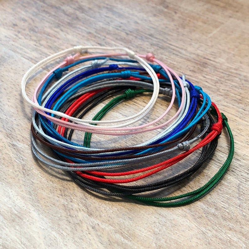 Unisex String Bracelet Men Friendship Bracelet Adjustable Cord Slip knot Bracelet, Yellow Cord Bracelet Mens